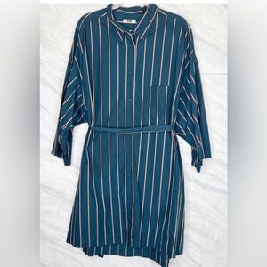 Uniqlo Boyfriend Stripe Button Down Dress XL